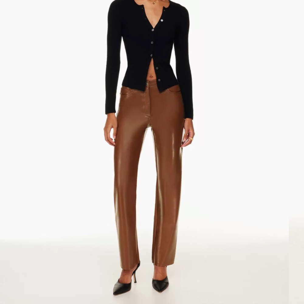 Aritzia melina pants in cognac